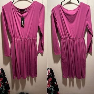 NWT•{Yidarton} Mid Length Long Sleeve Dress